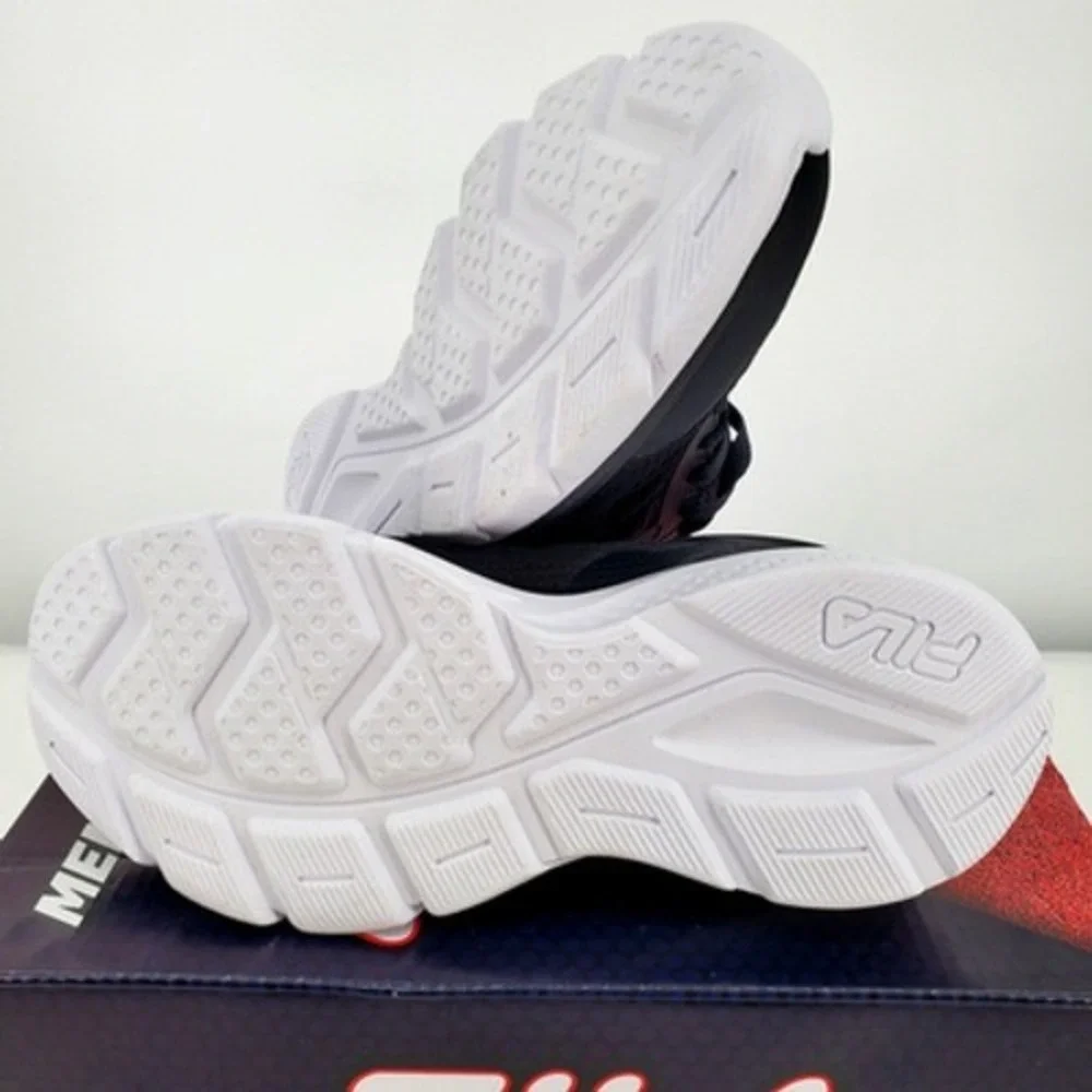 Fila Memory Core Foam Running Sneakers Womens 8.5 Black White‎ Lightweight New